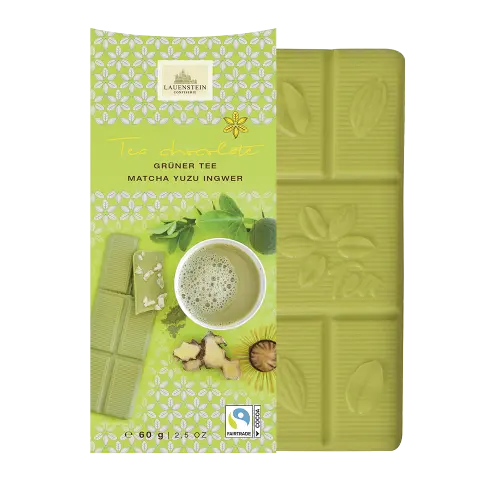 Teeschokolade "Grüner Tee Matcha-Yuzu-Ingwer"