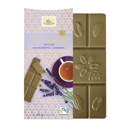 Teeschokolade "Schwarztee Lavendel"