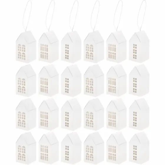 Rico Design Adventskalender Papphäuser 24 Stück Weiß