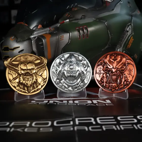 DOOM Limited Edition Level Up Medaillon : Komplettes Set
