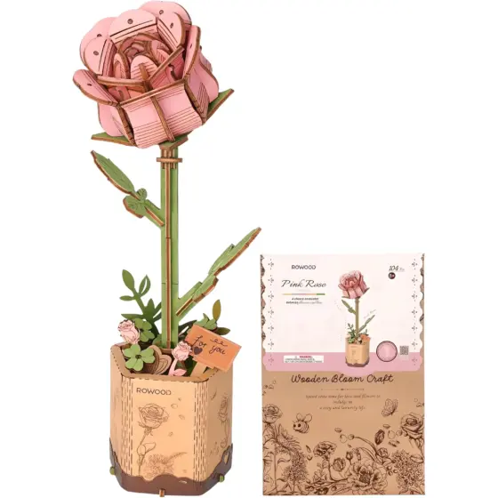 Holzbausatz Pinke Rose