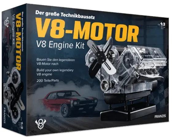 V8-Motor - Der große Technikbausatz, Motorbausatz im Maßstab 1:3