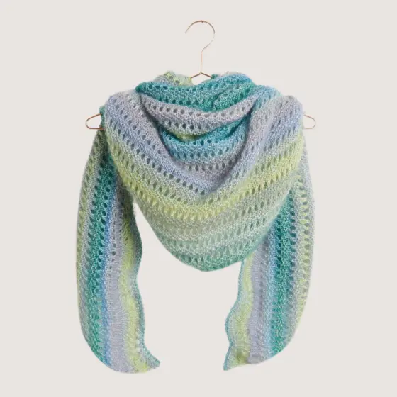 Strickset Dreieckstuch Modell 06 doppelfädig aus Die Neue Masche Nr. 9