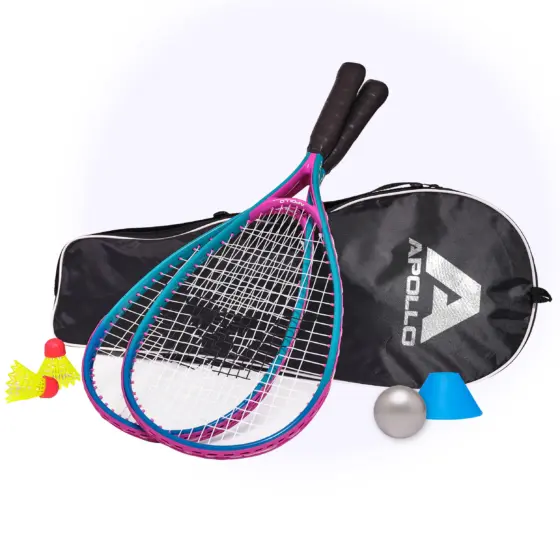 Speed Badminton Set inkl. Tasche Apollo 2x Aluminium-Schläger