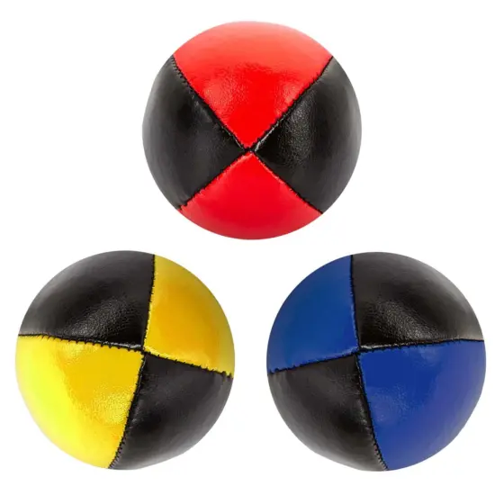 Jonglierbälle 3er Set (zweifarbig), Ø 62mm, 100g - Juggling Balls, Jonglierball