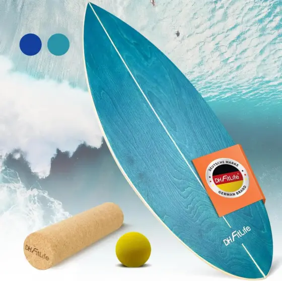 Surfing Balance-Board Set, Surfbrett-Kit aus Birkenholz