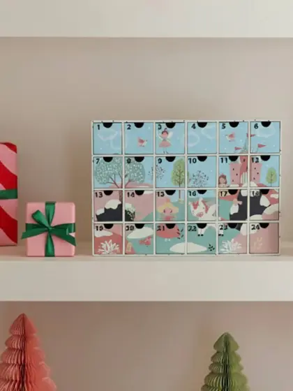 Kinder Adventskalender mit Holz-Spielzeug FSC® schloss