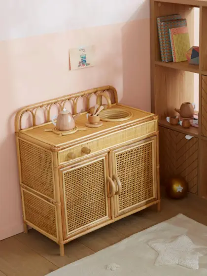 Spielküche aus Rattan MINI BOHO