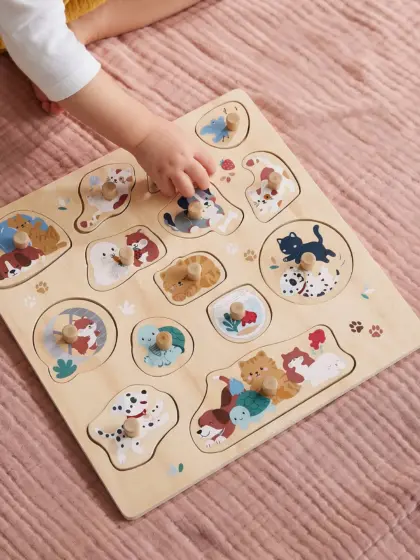Baby Steckpuzzle BIG FAMILY Holz FSC® hund