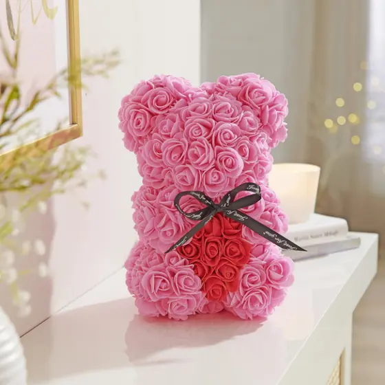 Rosenblüten-Bär in Geschenkbox