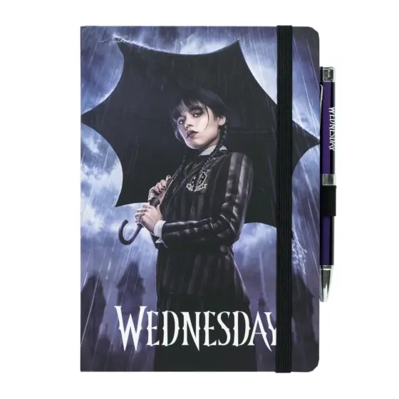 Wednesday Notizbuch mit Projektor Kugelschreiber