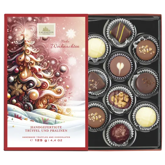 Weihnachtspräsent Trüffel und Pralinen