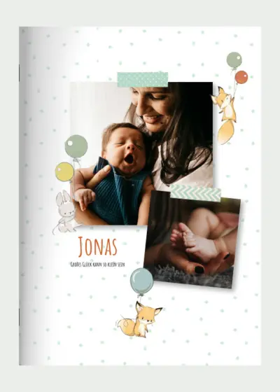 Heft "Baby Tagebuch" im Format A5 hoch