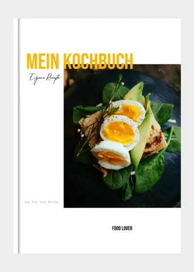 Digital "Mein Kochbuch" im Format A4 hoch