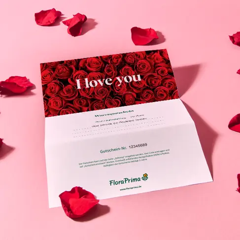 Digitaler Blumengutschein ?I love you?