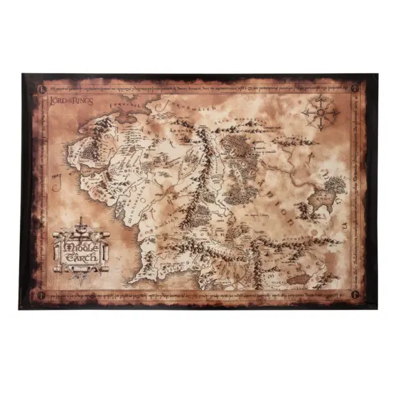 Der Herr der Ringe Poster - Karte von Mittelerde