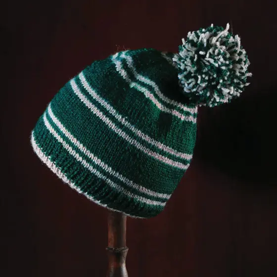 Harry Potter Strick-Set : Slytherin Bommelmütze