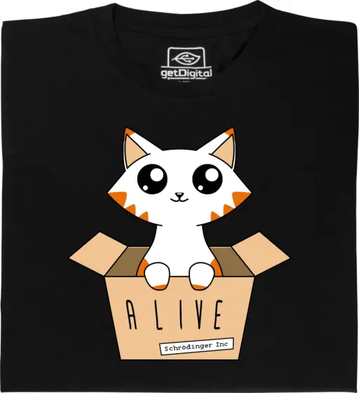 Schrödingers Katze Glow in the Dark T-Shirt : Shirt Größe XXL