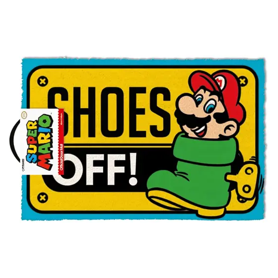 Nerdige Fußmatten: Super Mario Shoes off