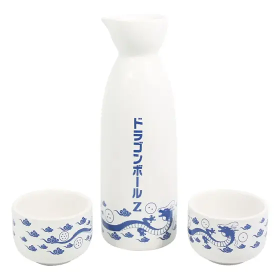 Dragon Ball Z Blauer Shenlong Sake Set aus Keramik