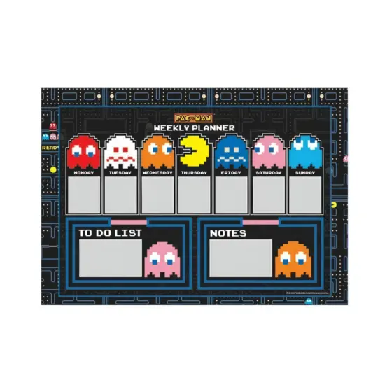 Pac Man A4 Tisch Unterlage mit Stickern