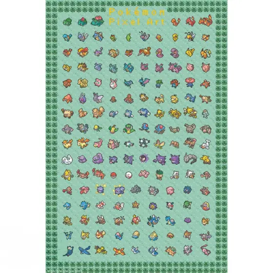 Pokemon Pixel Art Maxi Poster 91,5x61 FSC MIX