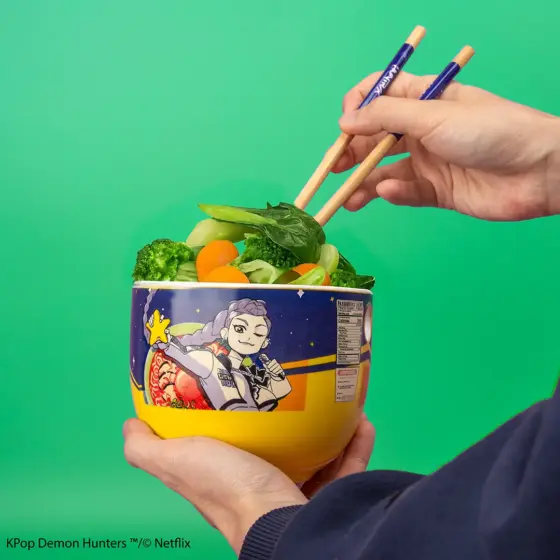 KPop Demon Hunters Ramen Bowl with Chopsticks - Rumi