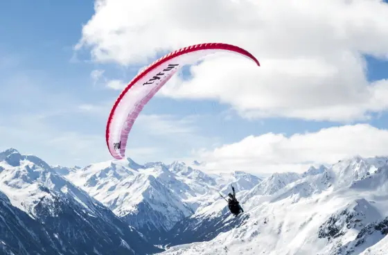 Winter Gleitschirm Tandemflug in Österreich