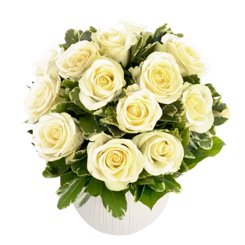 Weißer Rosenstrauß
