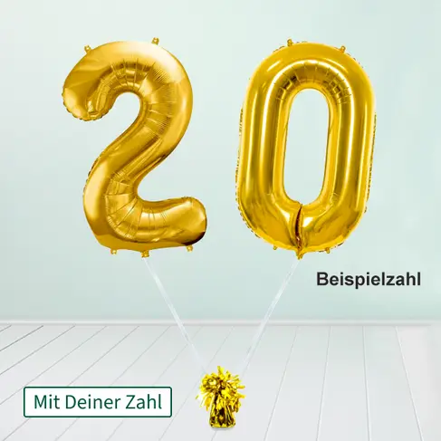 Heliumballon-Geschenk XXL-Zahlen