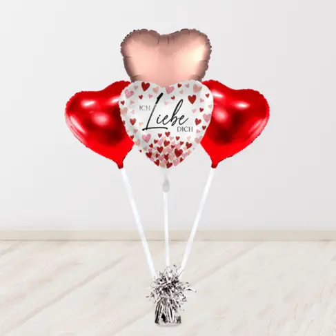 Heliumballon Geschenk ?Ich liebe dich? Herzchen