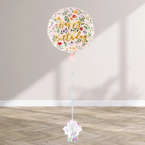 Heliumballon-Geschenk ?Happy Birthday? Boho Flower