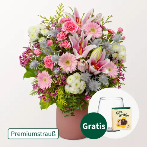 Premiumstrauß Rosa Glanz