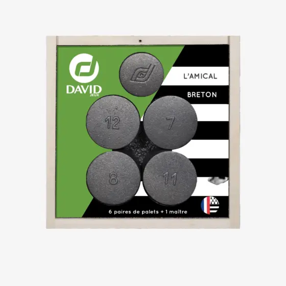 12 Wurfscheiben + 1 Maître Wurfspiel L'Amical Breton