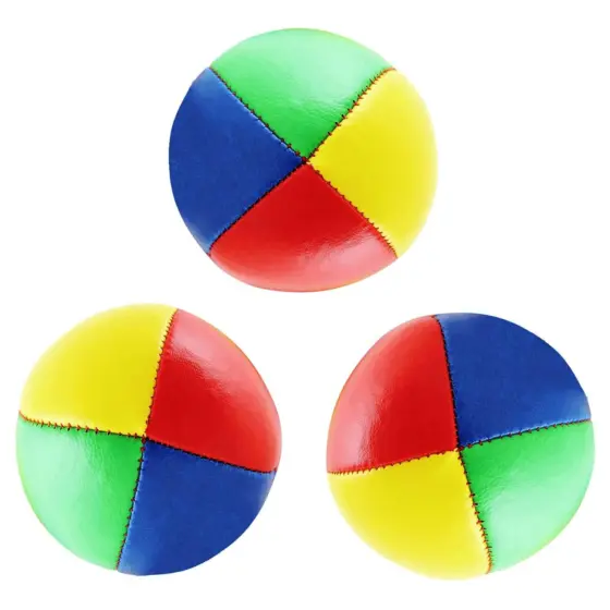 Jonglierbälle 3er Set (vierfarbig), Ø 62mm, 100g - Juggling Balls, Jonglierball