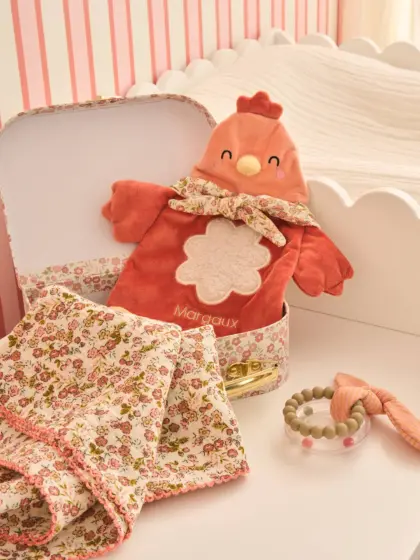 Geschenk-Set Baby HENNE COCOTTE personalisierbar Kuscheltier