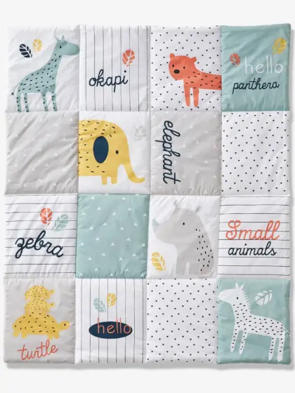 Baby Spieldecke JUNGLE Patchwork-Design