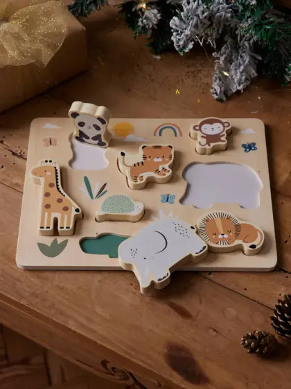Baby XL-Puzzle DSCHUNGEL aus Holz FSC® tansania