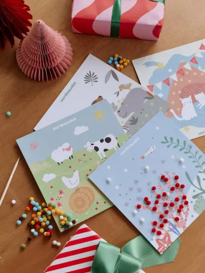Bastelset mit Pompon-Bildern für Kinder