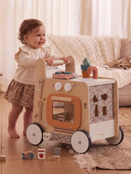 3-in-1-Lauflernwagen mit Spielküche FSC® retro flower