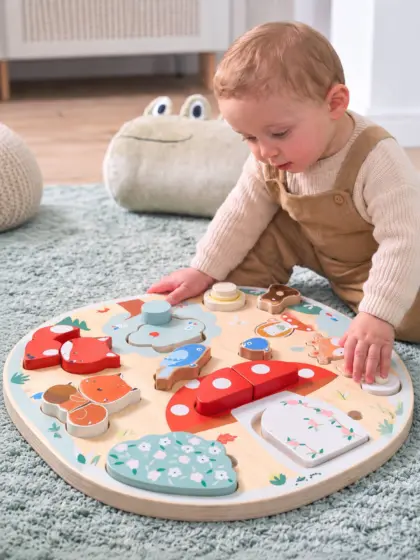 Baby Multipuzzle-Brett WALDFREUNDE Activity-Spiel aus Holz FSC®