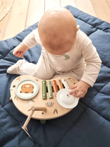Baby Musik-Spieltisch aus Holz FSC® tansania