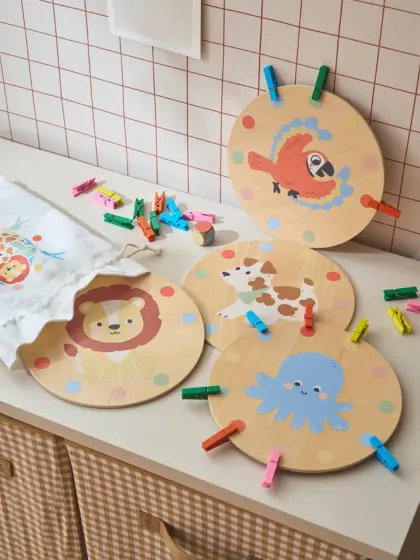 Farben-Lernspiel mit Klammern Holz FSC®