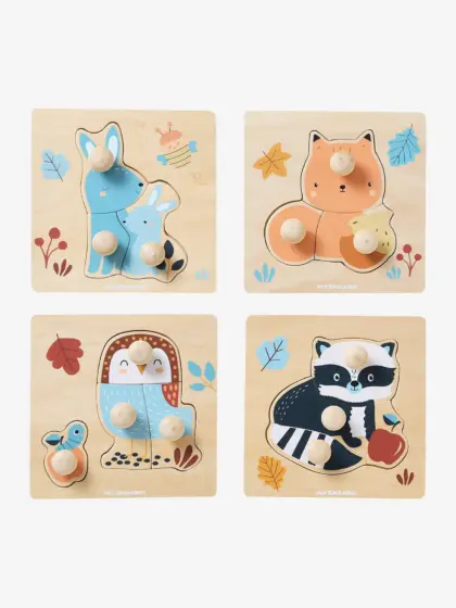 4er-Set Baby Puzzles WALDFREUNDE aus Holz FSC®